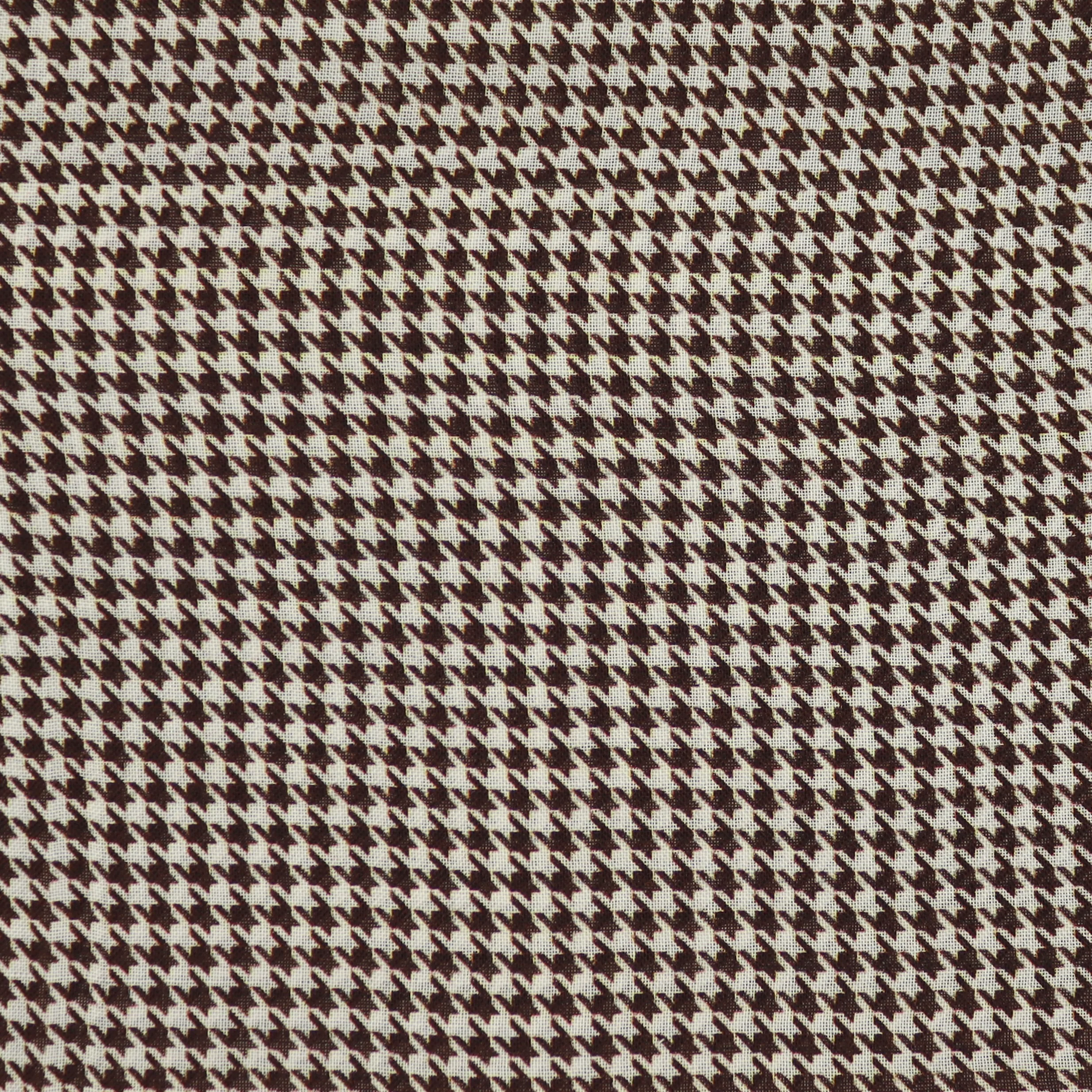 Wool and Silk Houndstooth Scarf in Burgundy - Image 3