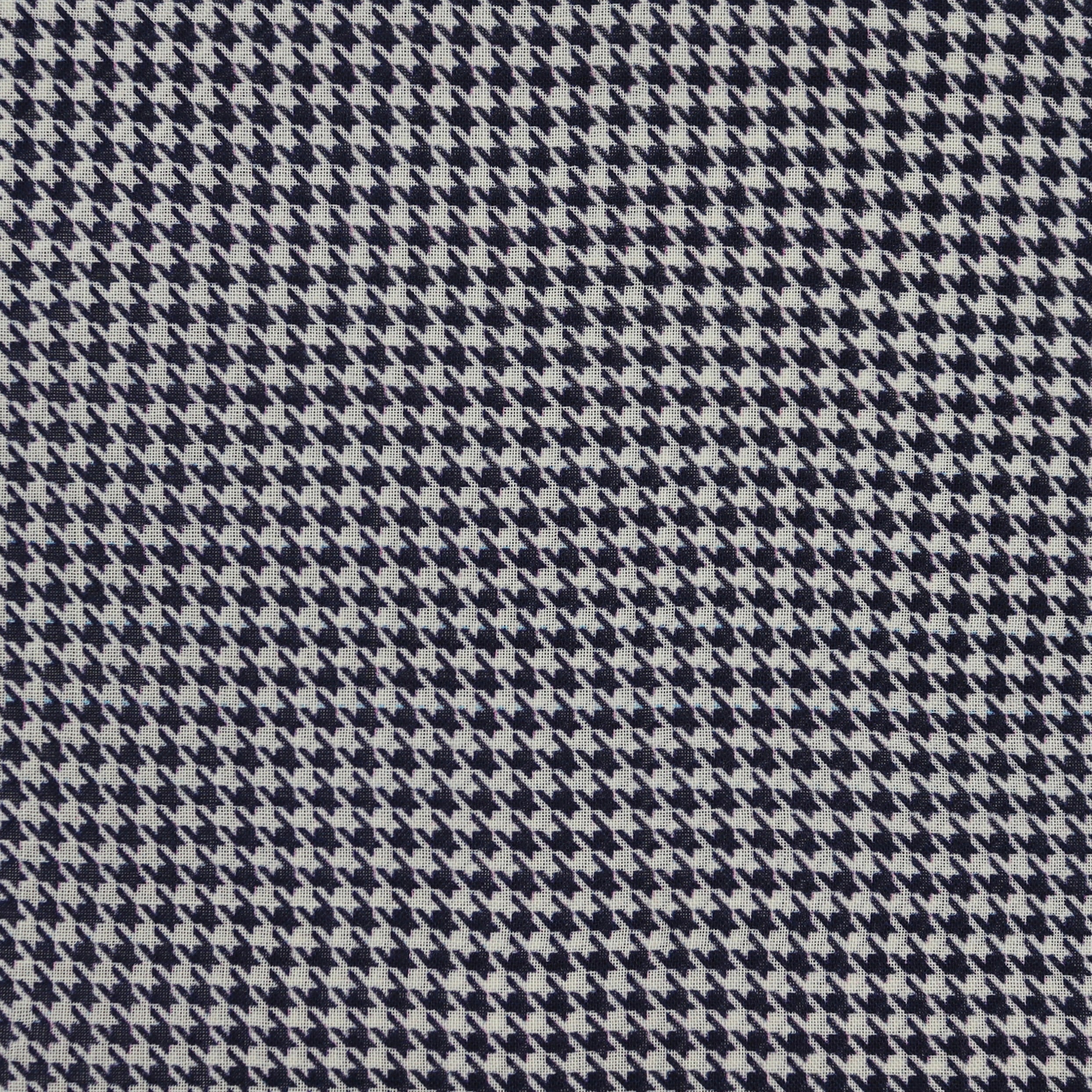 Wool And Silk Houndstooth Scarf In Navy - Image 4