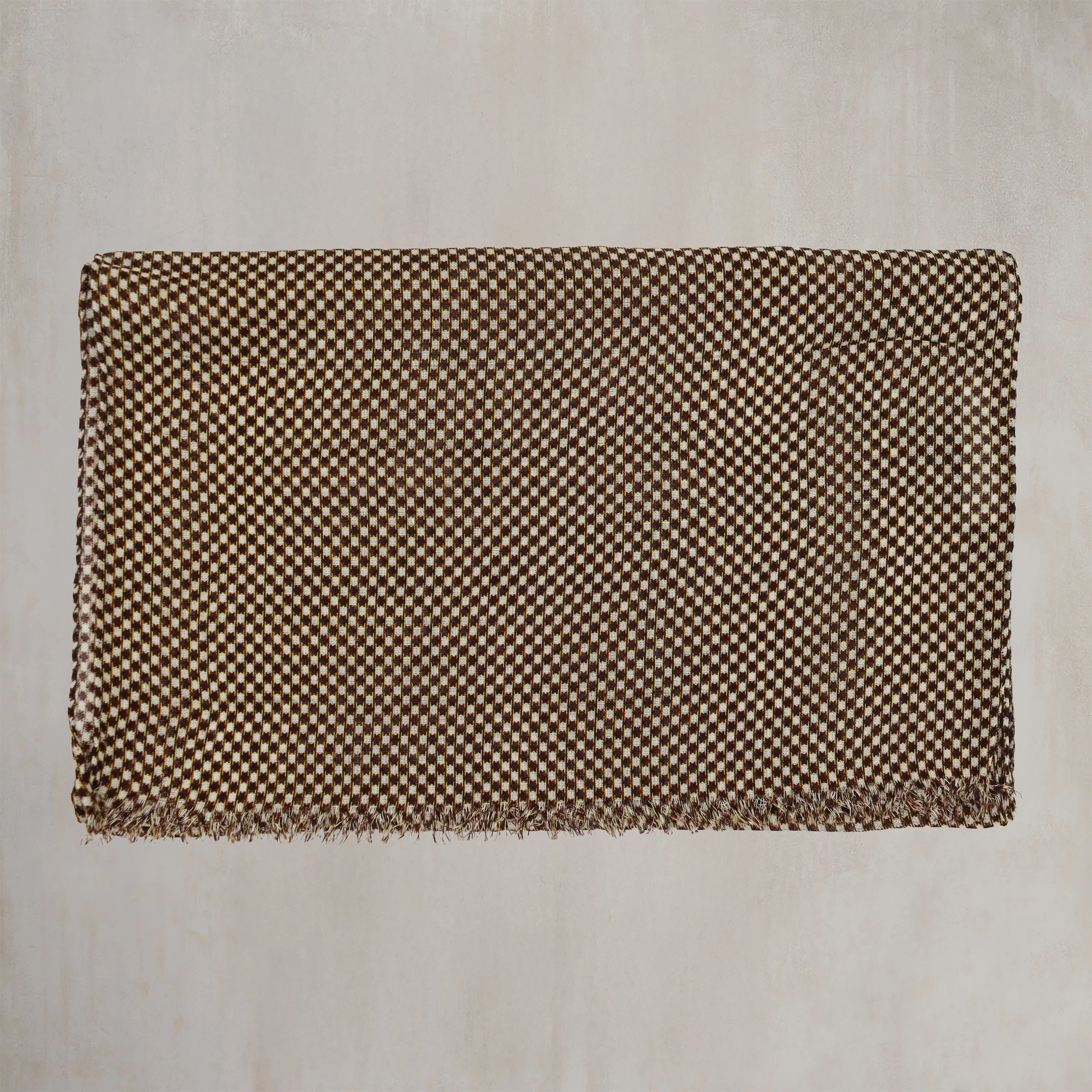 Wool And Silk Medium Spot Scarf In Burgundy - Image 3