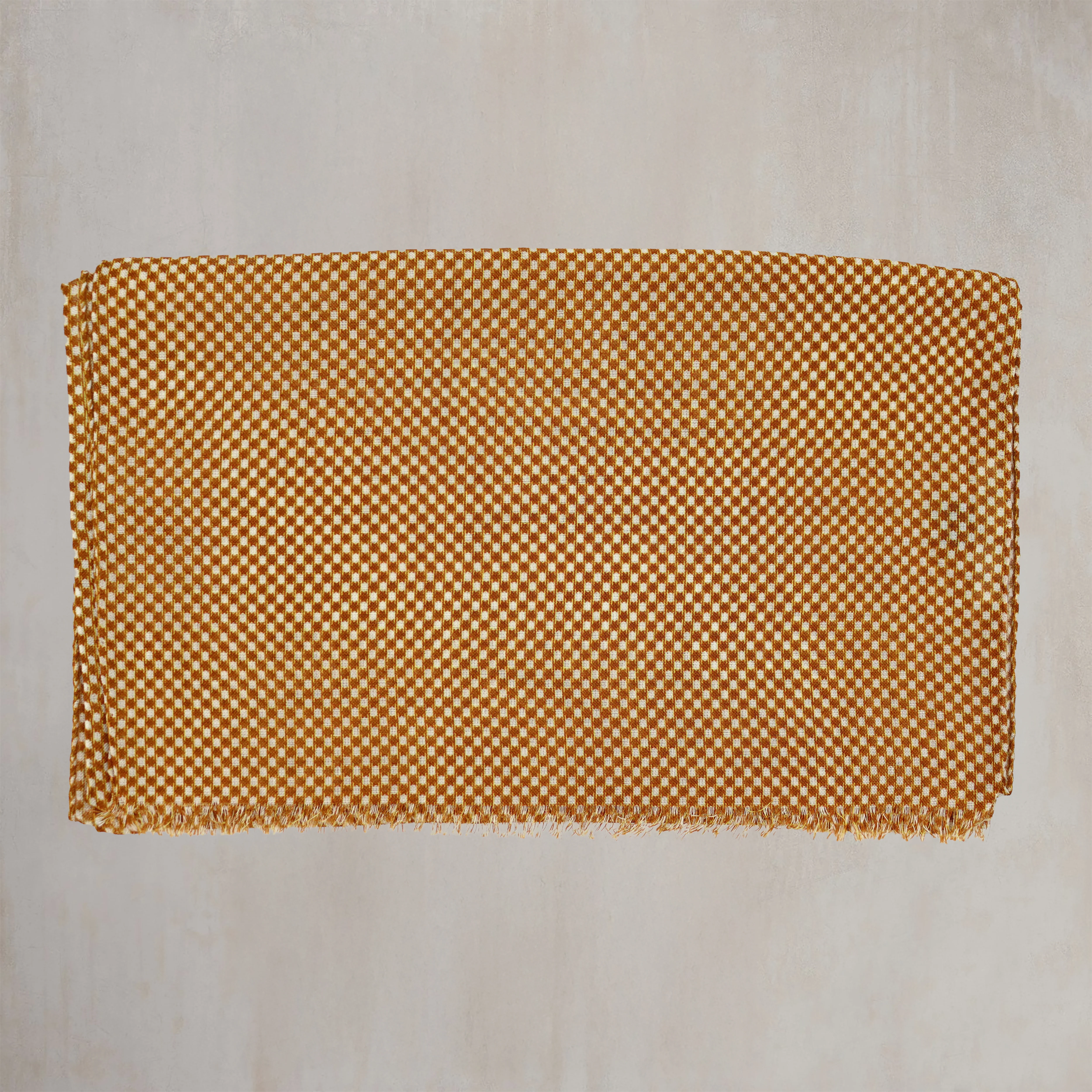 Wool And Silk Medium Spot Scarf In Gold - Image 2
