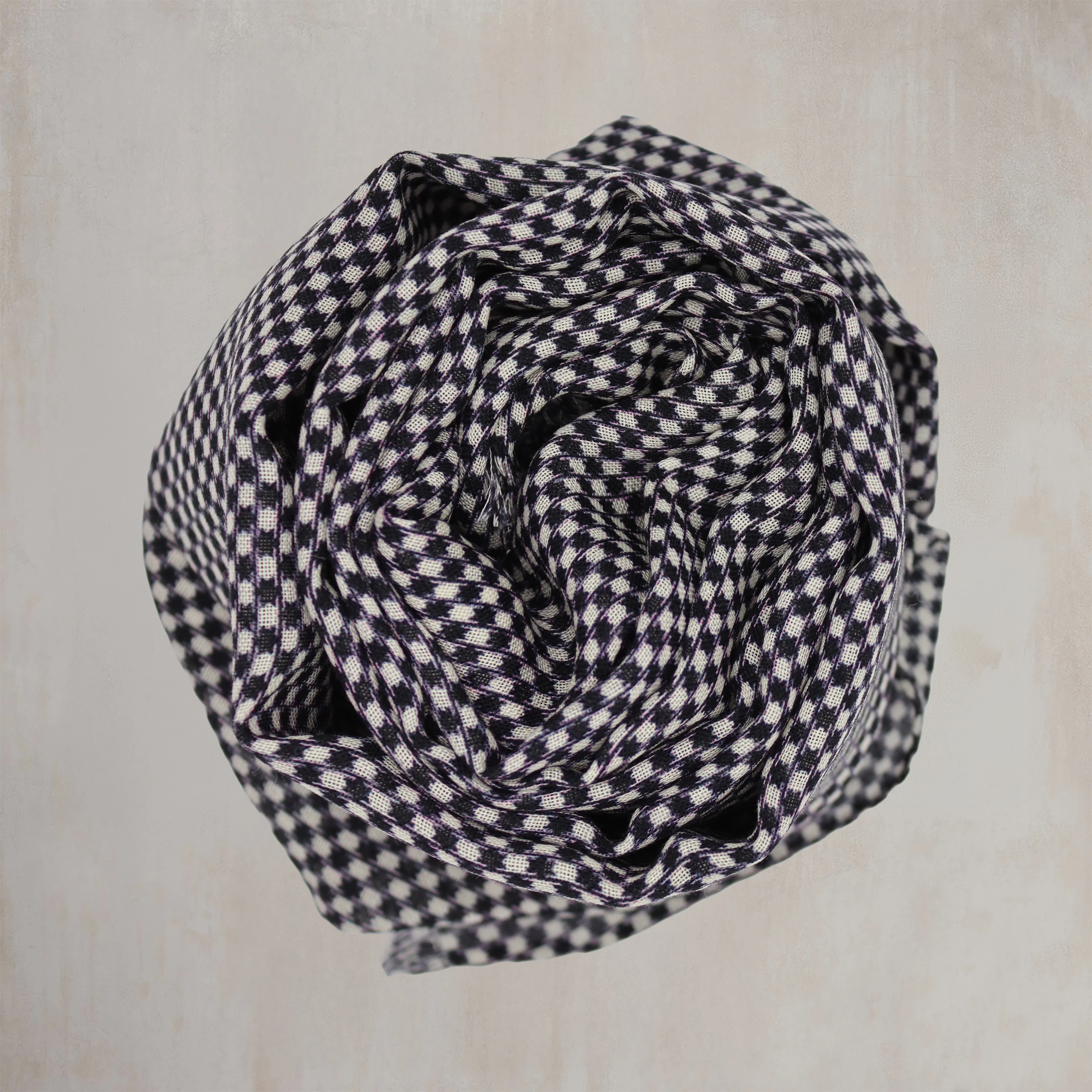 Wool And Silk Medium Spot Scarf In Navy