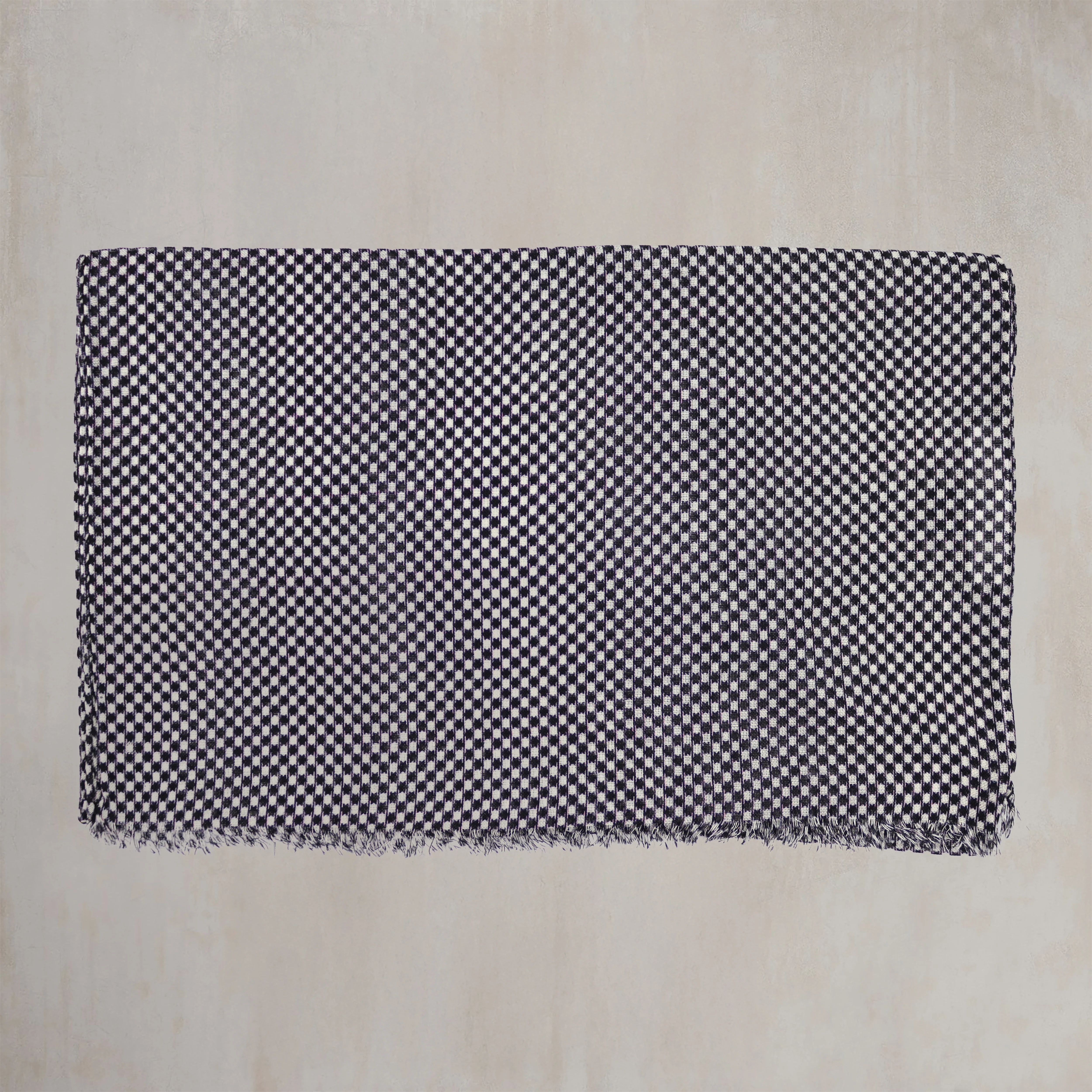 Wool And Silk Medium Spot Scarf In Navy - Image 2