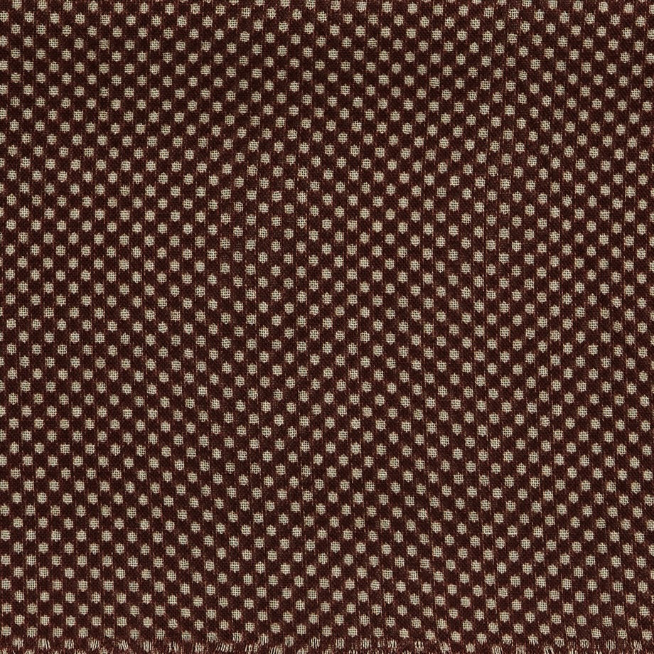 Wool And Silk Neckerchief With Medium Spots In Burgundy - Image 4