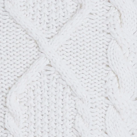 Aran Knit Cashmere Blend Roll Neck In Cream - Image 6