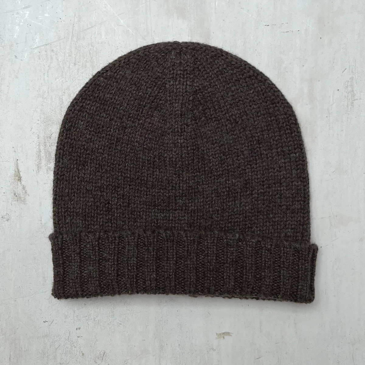 Woollen Beanie Hat In Light Brown