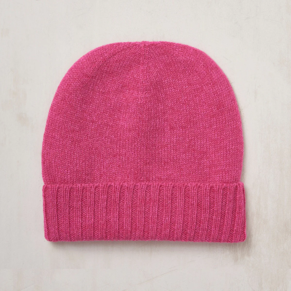 Woollen Beanie Hat In Pink
