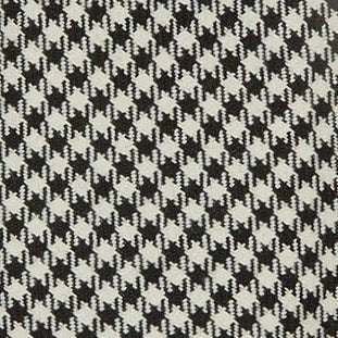 Woollen Houndstooth Tie In Black And White - Image 3