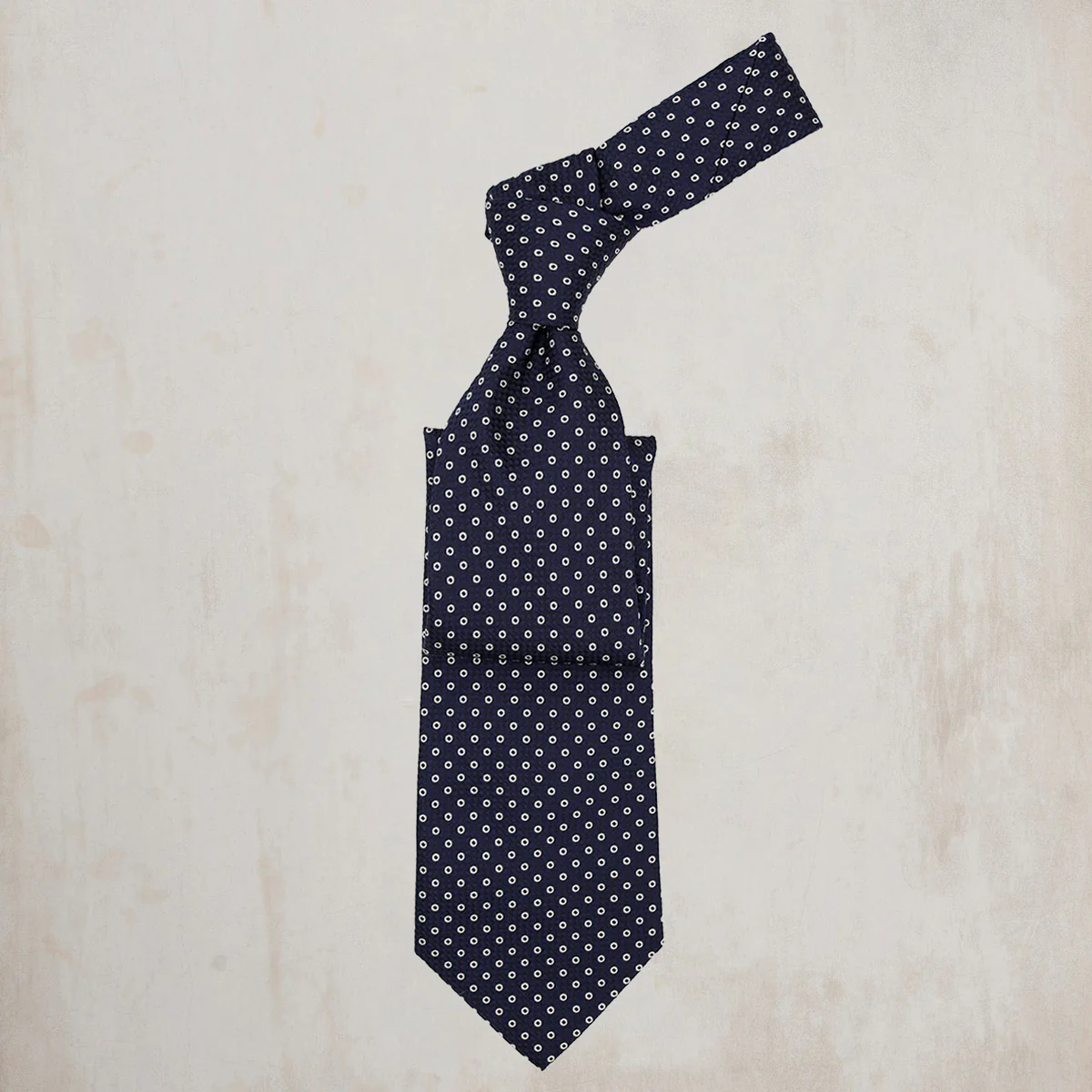 Woven Circle Tie in Navy