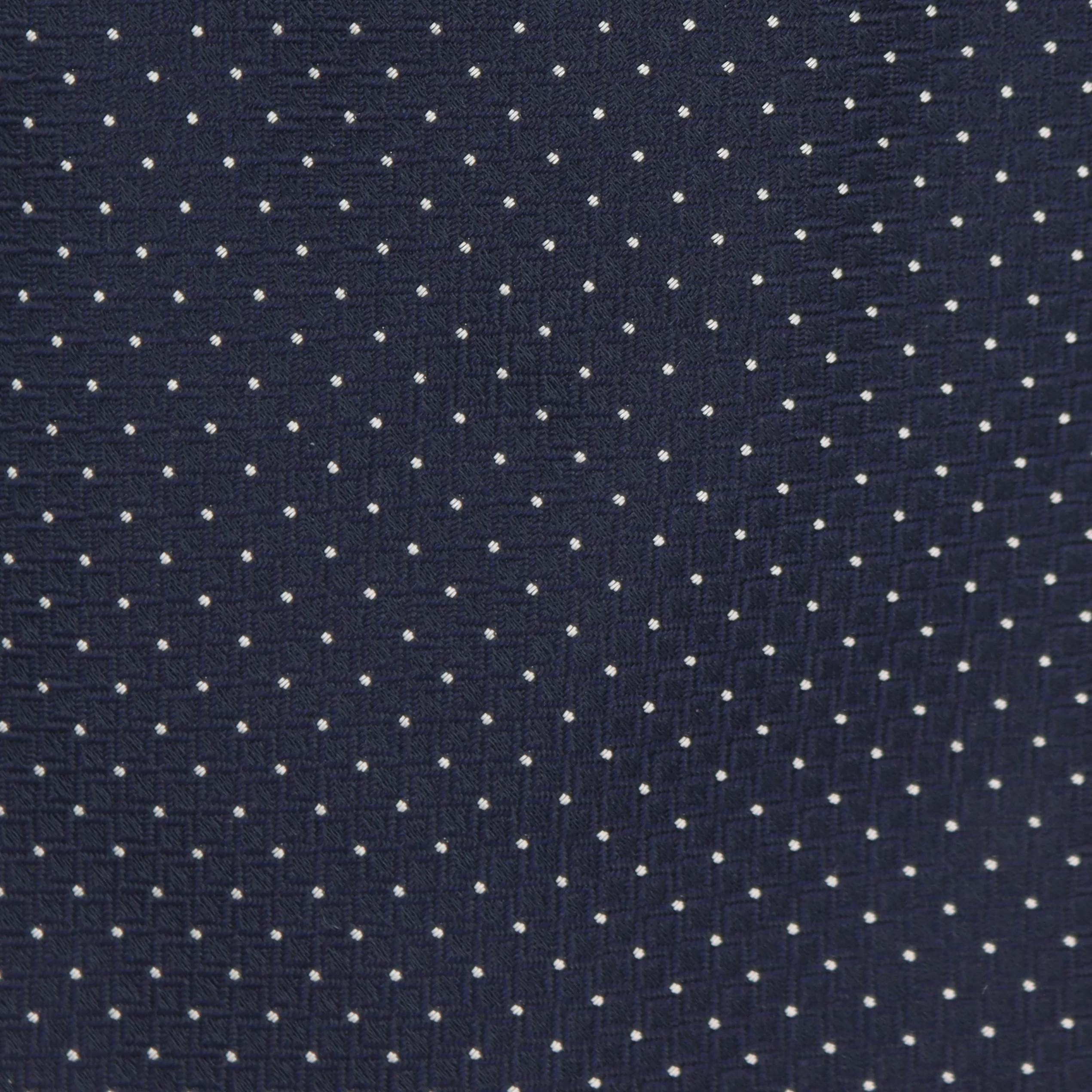 Woven Mini Dot Tie in Navy - Image 2