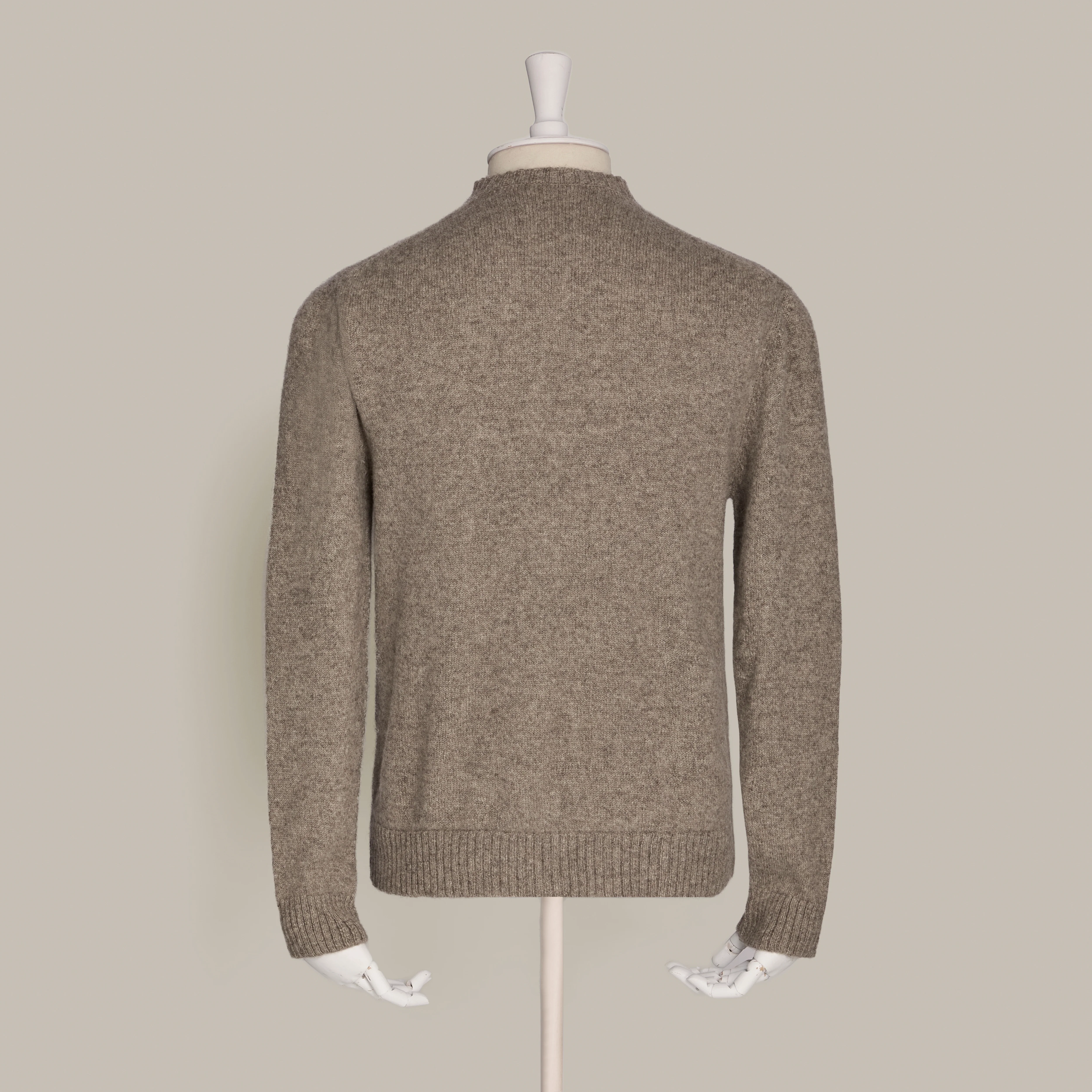 Yak V-Neck Sweater in Dk Natural - Image 2